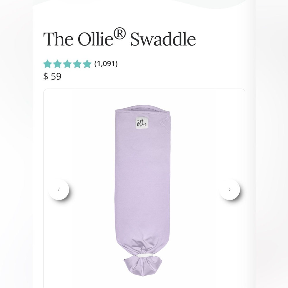 The Ollie Swaddle in Lavender